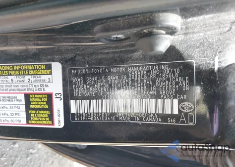 2010 Toyota Corolla S из США, поврежденный, VIN 2T1BU4EEXAC495713